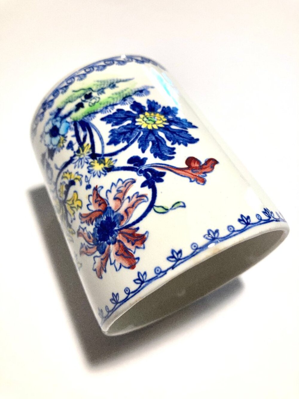 Vintage Crown Staffordshire “Balmoral" Blue Multicolor Jar
